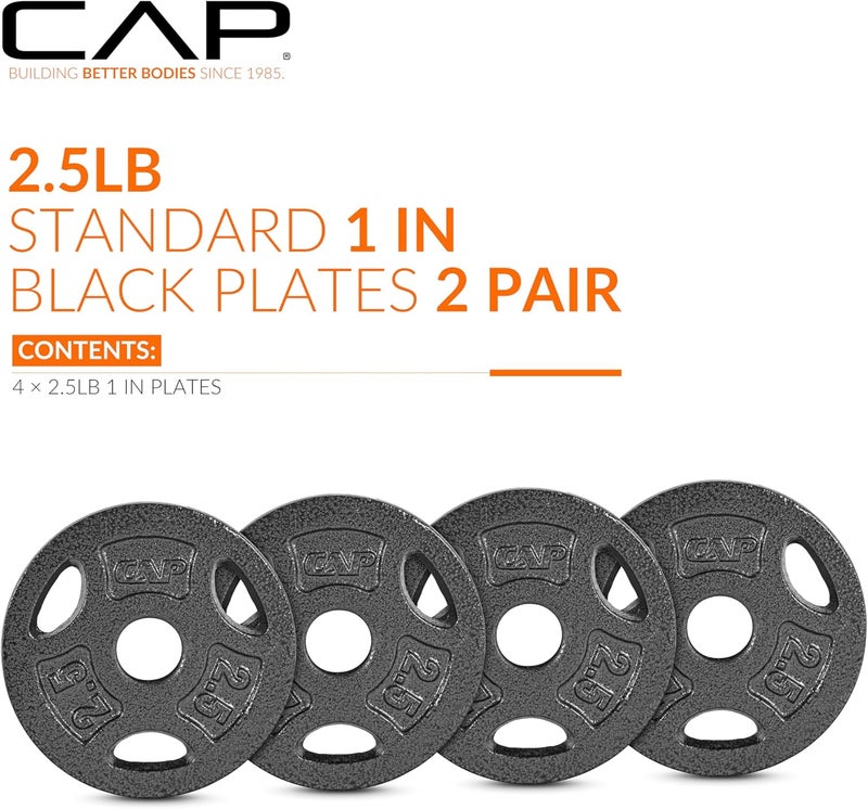 CAP Barbell أقراص وزن بقبضة قياسية بقطر 1 إنش - Image 3